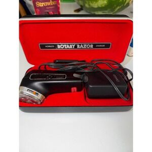 Vintage Norelco Rotary Razor Tripleheader Shaver HP 1308 Black with Case Cord